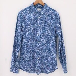 Goodfellow‎ & Co Mens Slim Fit Floral Button Down Shirt Long Sleeve Size L